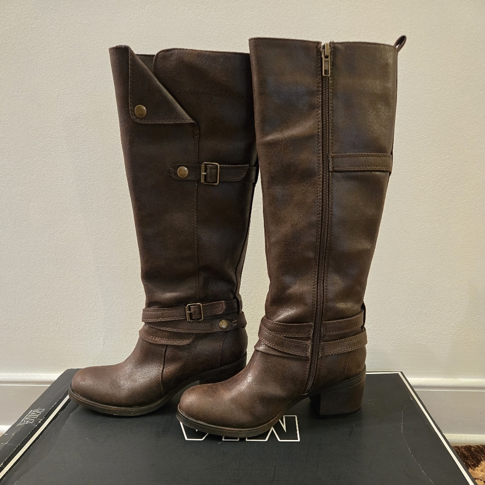 Mia Sabato Brown Knee-High Boots Size 7.5